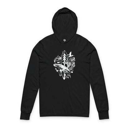 Ventana Monterey Bay by Thiago Bianchini cotton hooded long sleeve t-shirt image 4