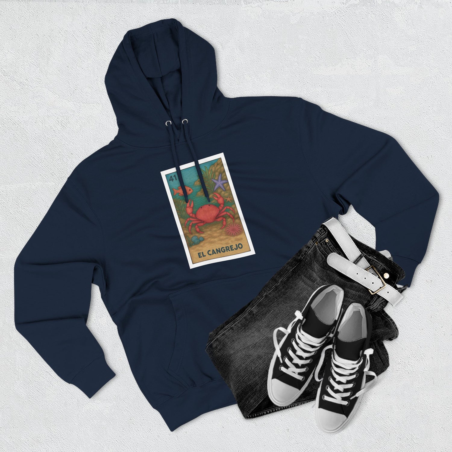 Crab Lotería Fleece Hoodie