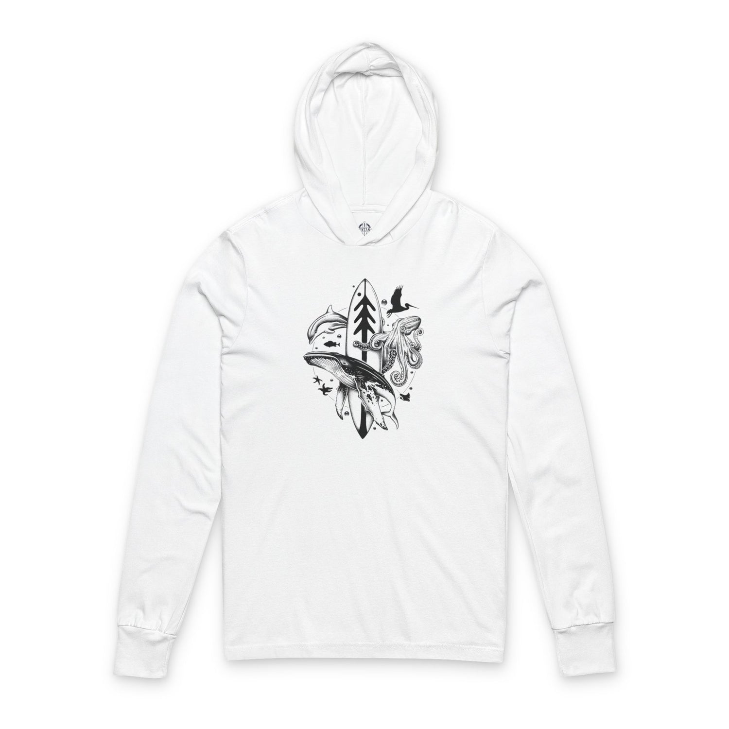 Ventana Monterey Bay by Thiago Bianchini cotton hooded long sleeve t-shirt image 3