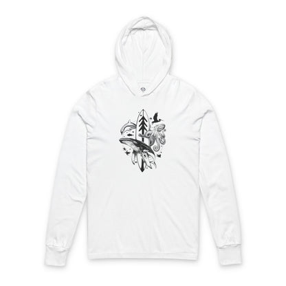 Ventana Monterey Bay by Thiago Bianchini cotton hooded long sleeve t-shirt image 3