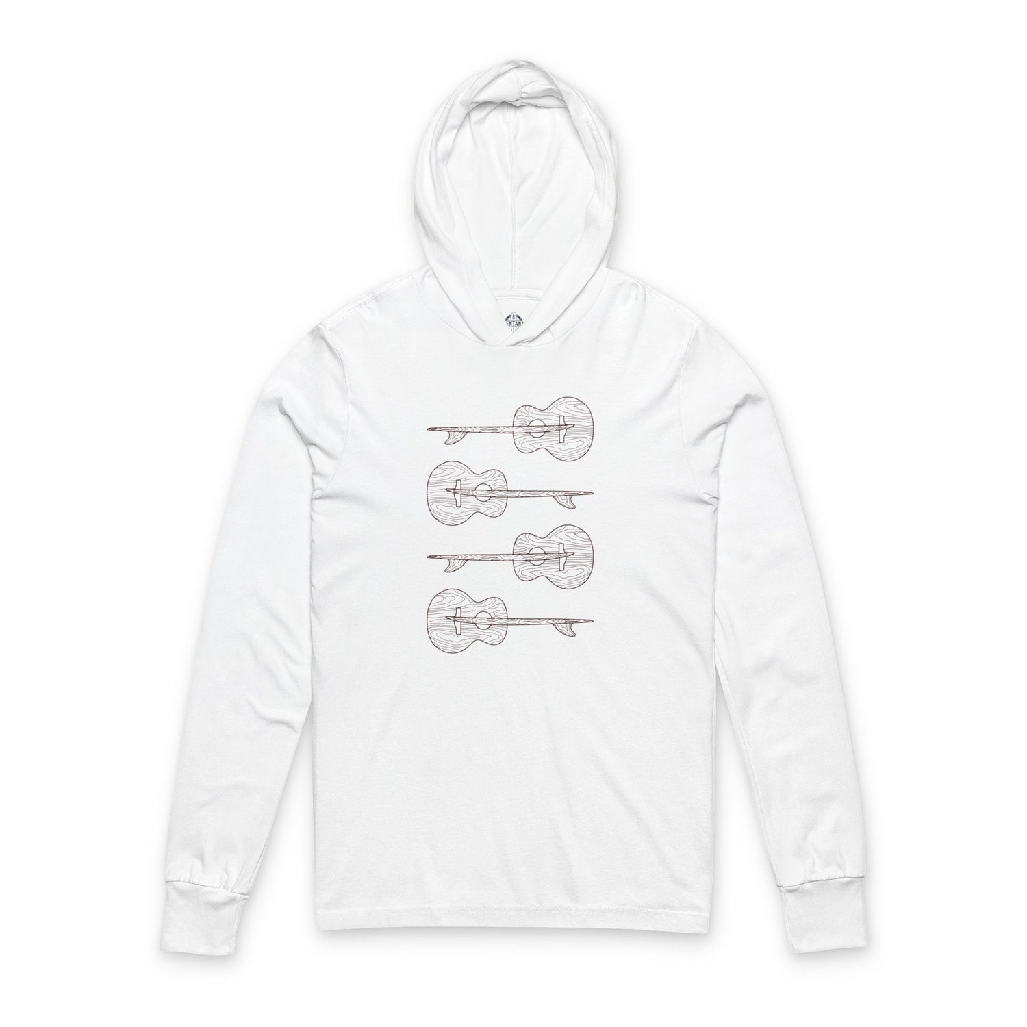 Ventana Santa Cruz Guitar Collab cotton hooded long sleeve t-shirt image 3