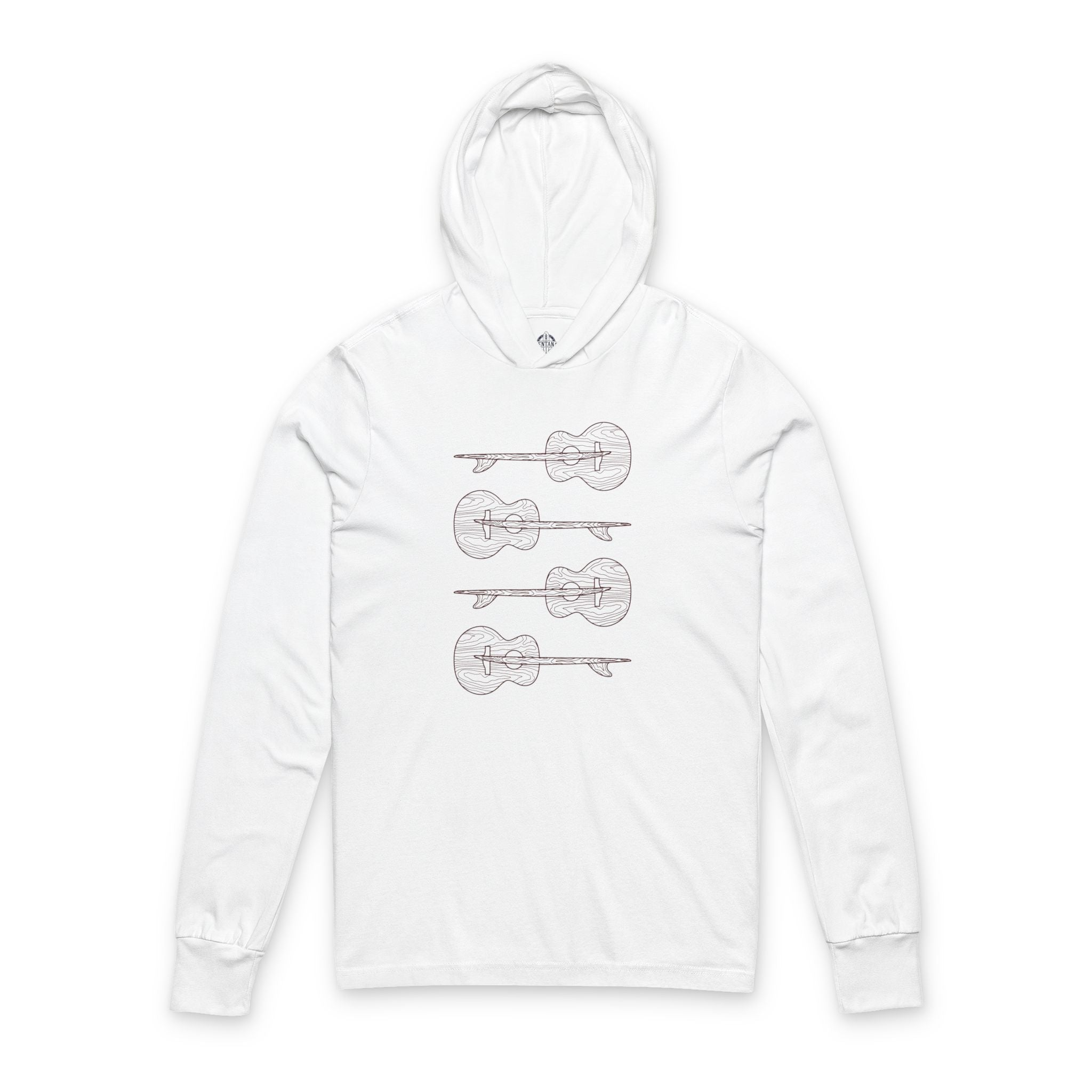 Ventana Santa Cruz Guitar Collab cotton hooded long sleeve t-shirt image 3