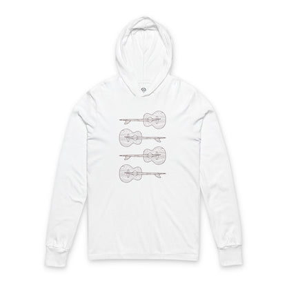 Ventana Santa Cruz Guitar Collab cotton hooded long sleeve t-shirt image 3