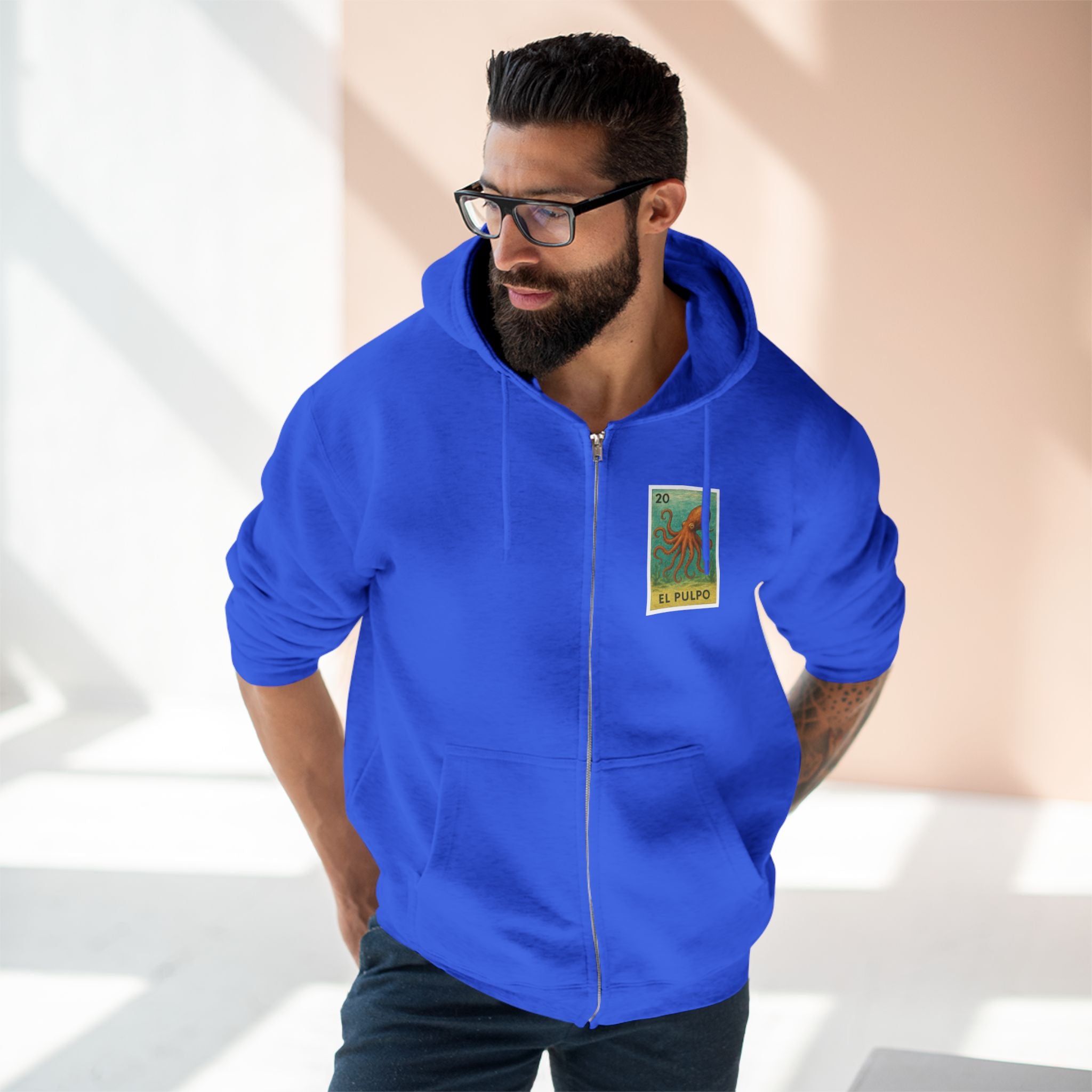 Octopus Lotería Zip Hoodie