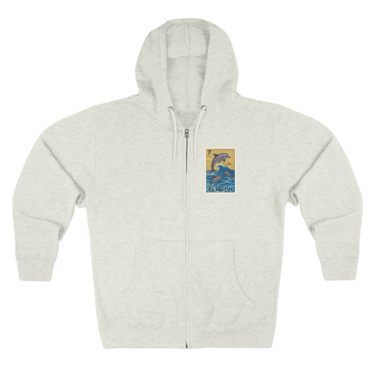 Dolphin Lotería zip fleece hoodie image 2