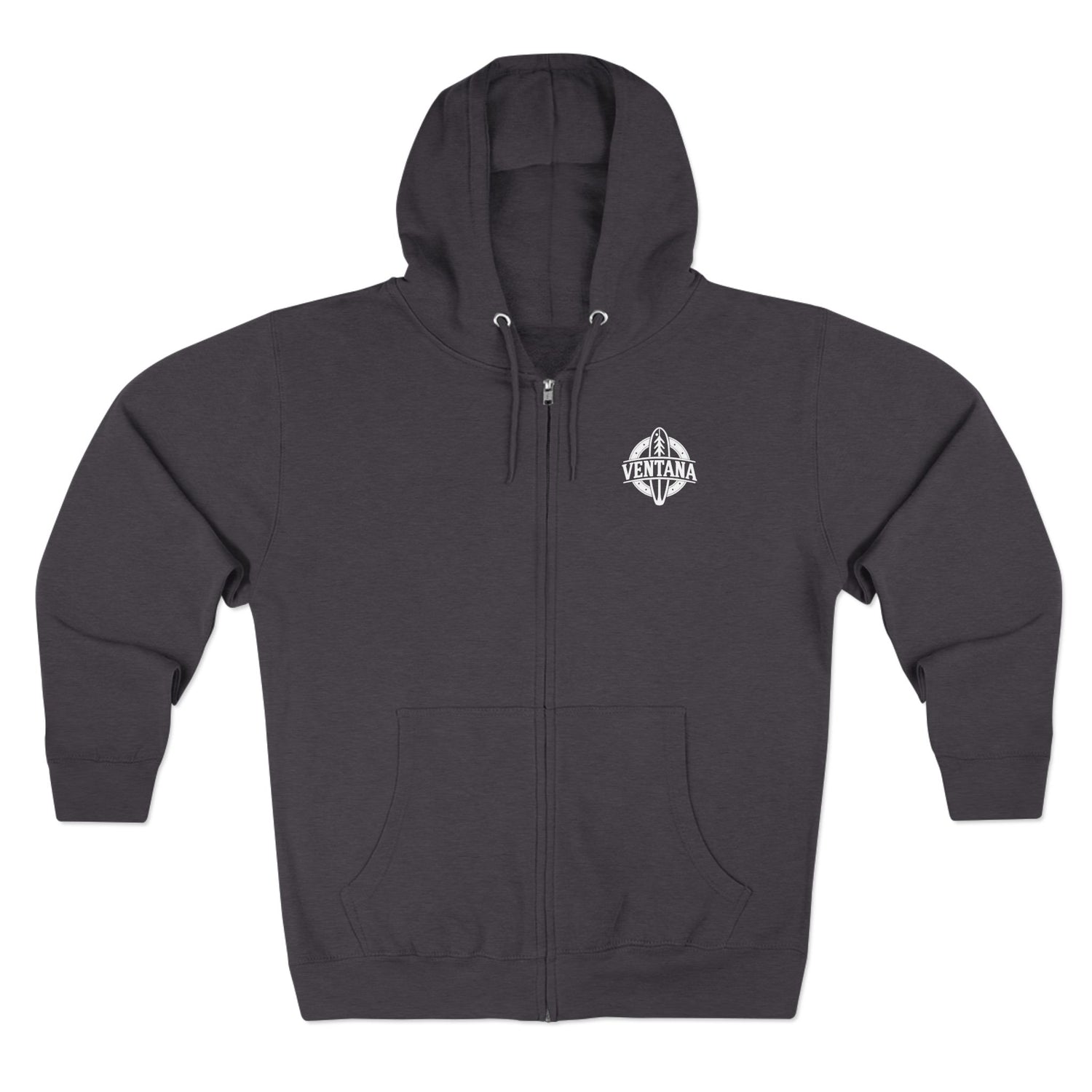 Ventana Wooden Surfboards Unisex - Zip Cotton Blend Fleece Hoodie