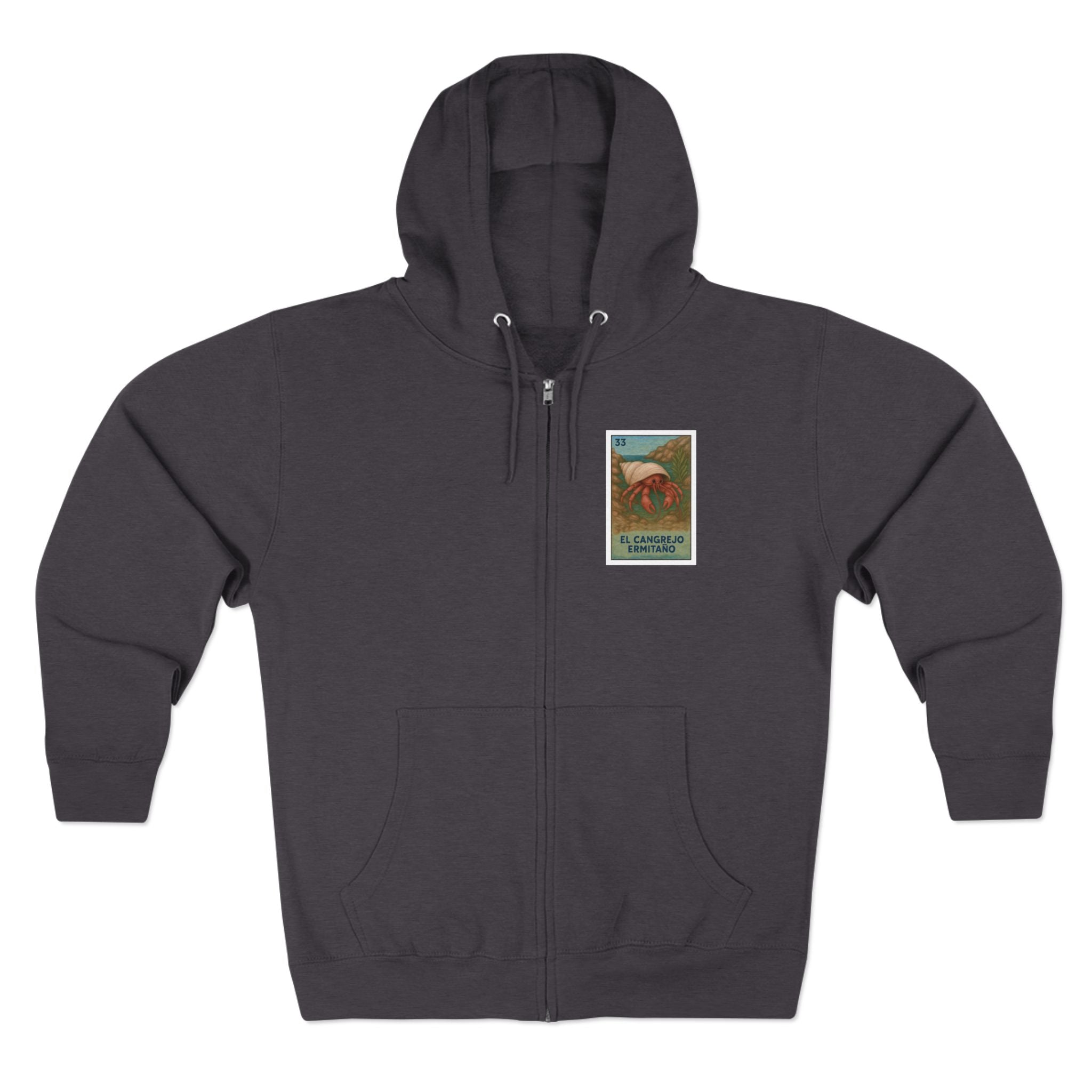 Hermit Crab Lotería zip fleece hoodie image 3