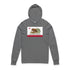 California Surfing Bear Flag cotton hooded long sleeve t-shirt image 2