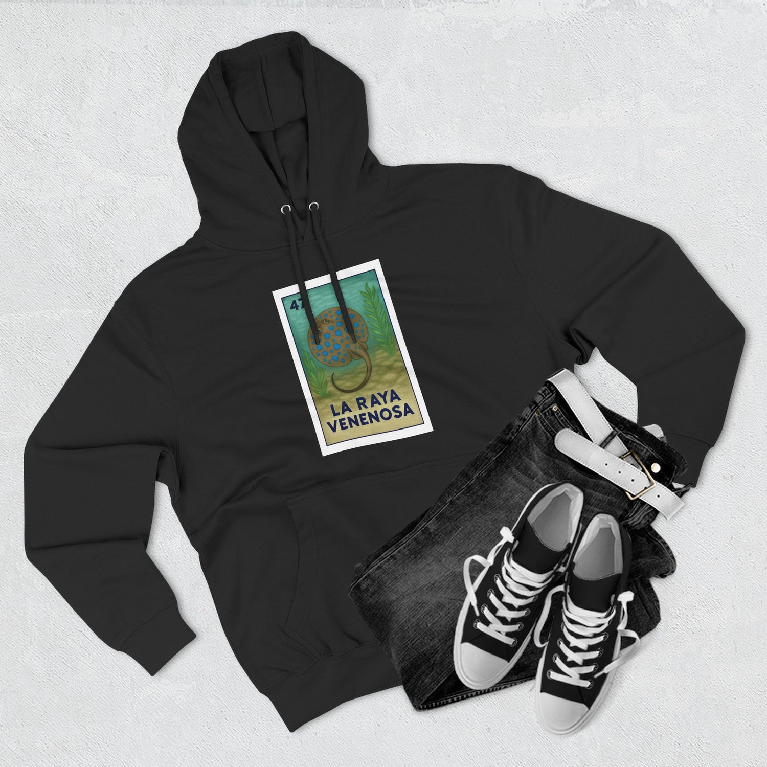 Stingray Lotería Fleece Hoodie