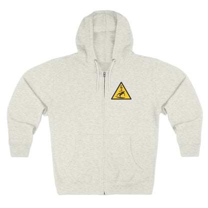 Electric Surfer Unisex - Zip Cotton Blend Fleece Hoodie