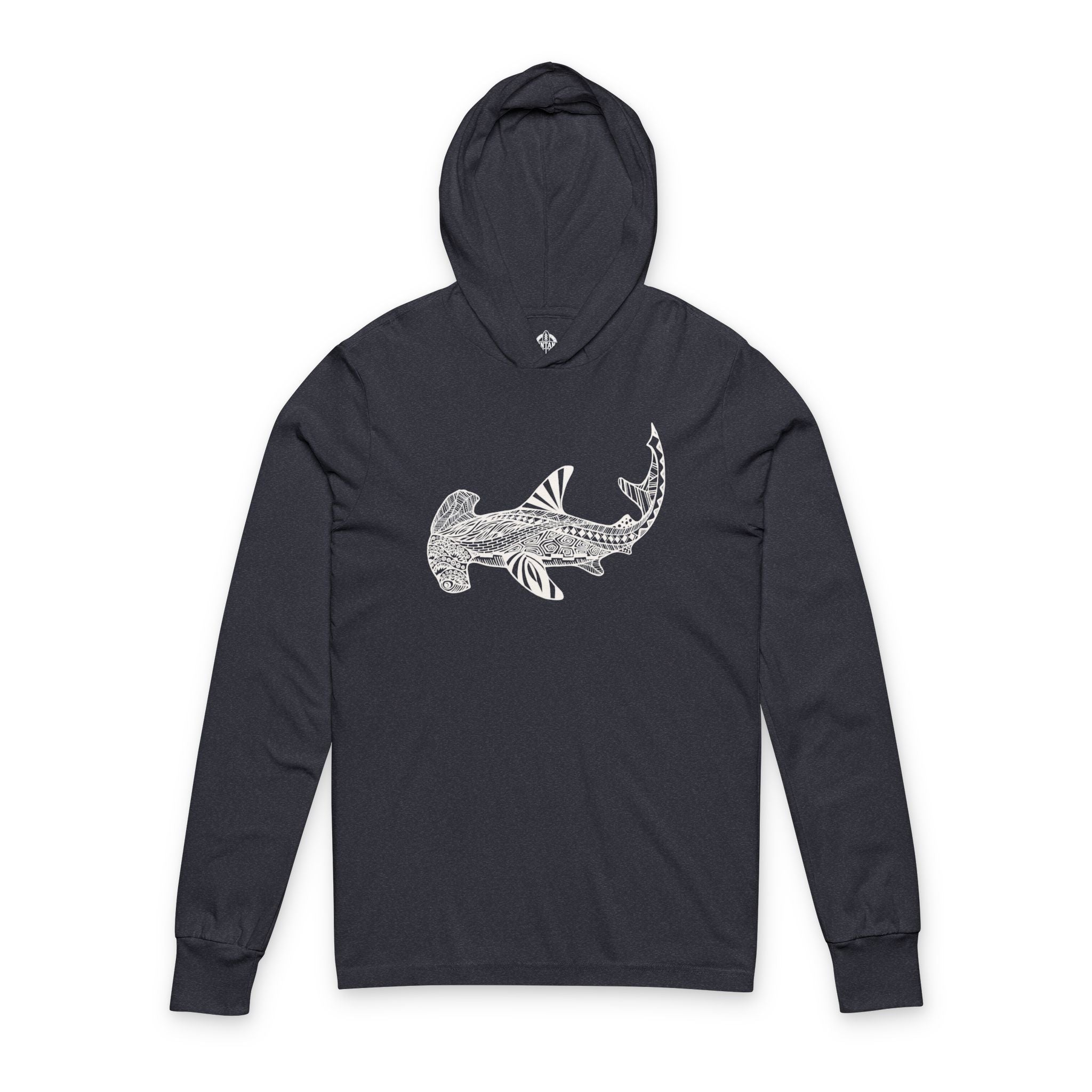 Ventangle Hammerhead cotton hooded long sleeve t-shirt image 1