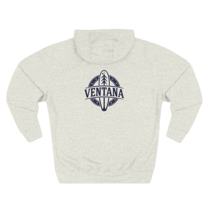 Ventana Treefish Logo - Pull-Over Cotton Blend Fleece Hoodie