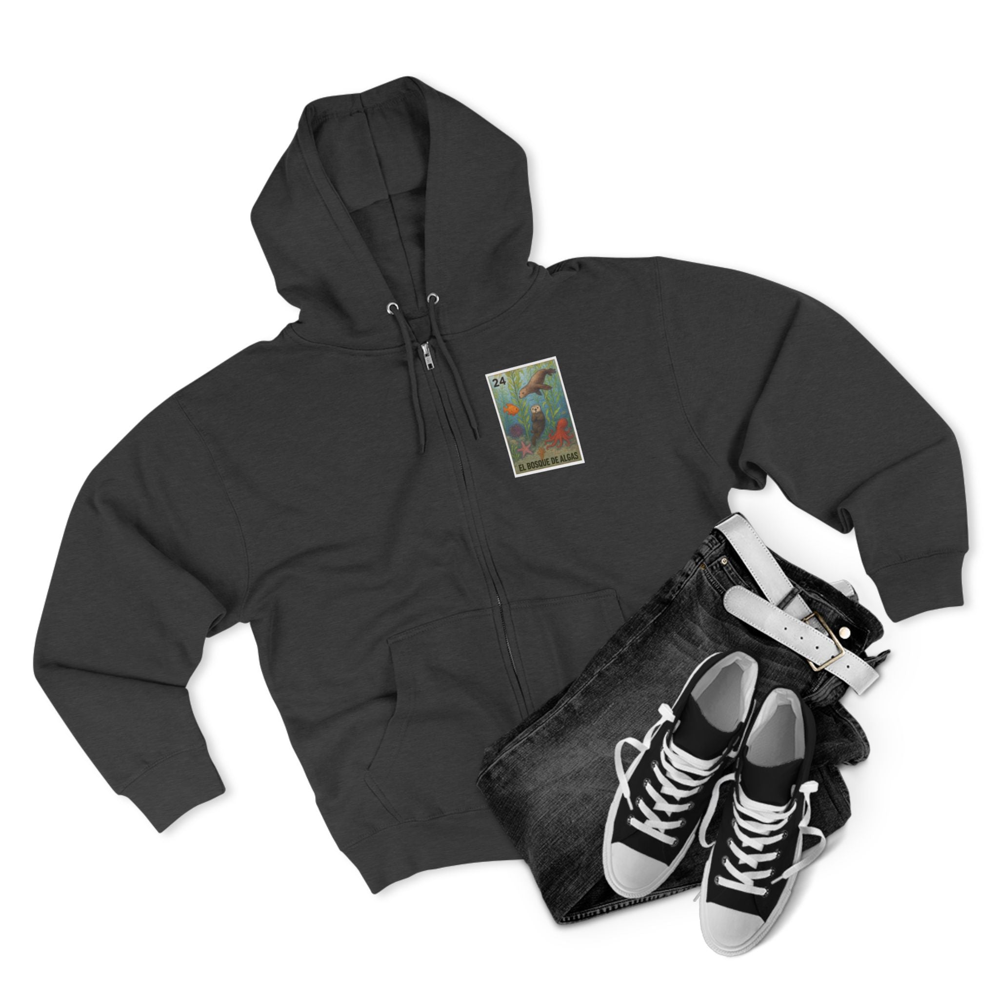 Kelp Forest Lotería zip fleece hoodie image 13