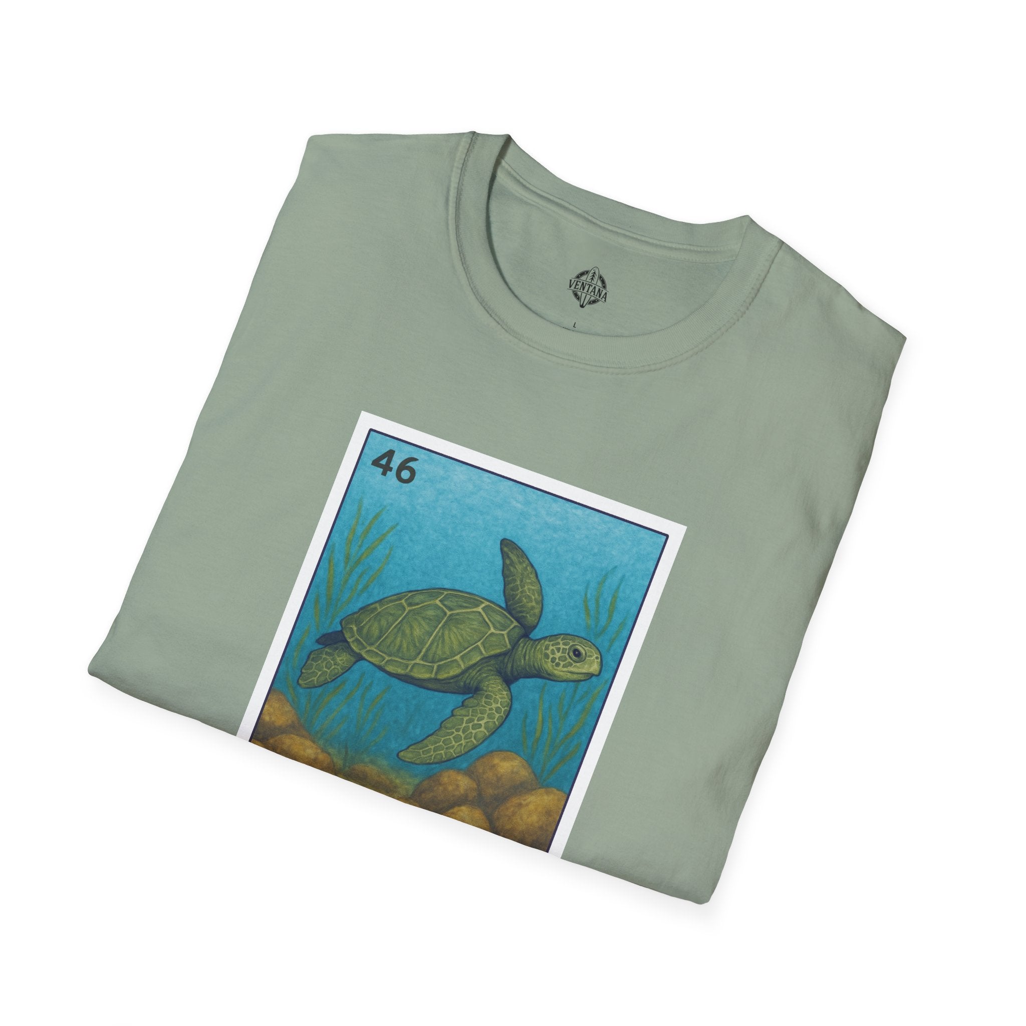 Turtle Lotería Unisex - Soft Style U.S. Cotton T-Shirt (La Tortuga)