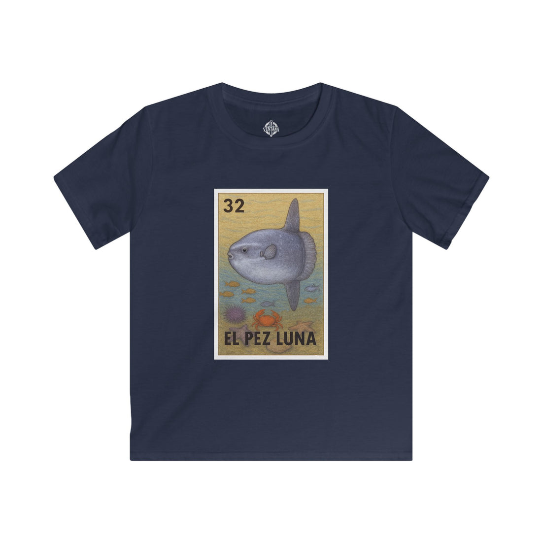 Sunfish Lotería Kids - Soft Style U.S. Cotton T-Shirt (El Pez Luna)