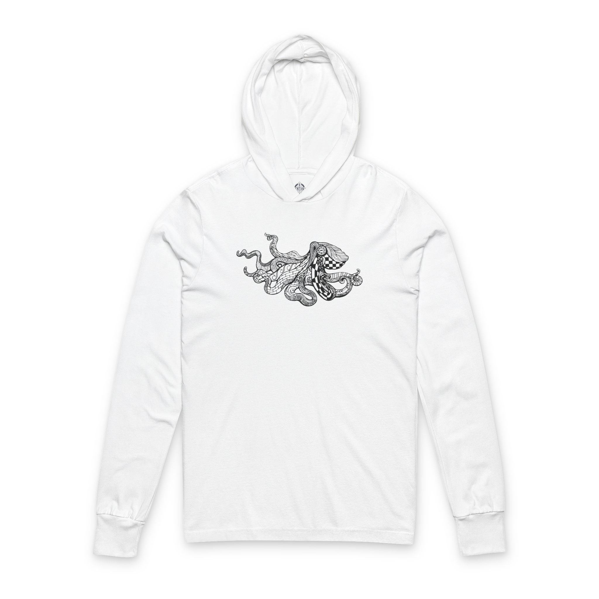 Ventangle Octopus cotton hooded long sleeve t-shirt image 3