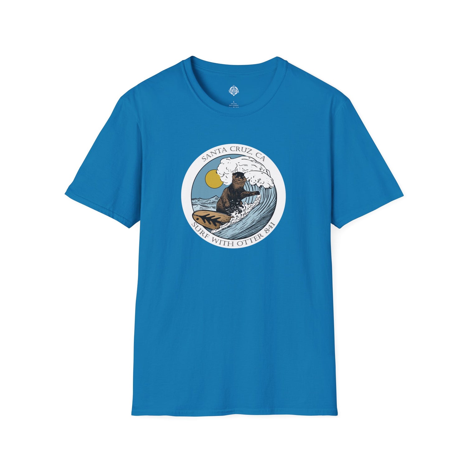 Surf with Otter 841 by Thiago Bianchini cotton t-shirt image 12
