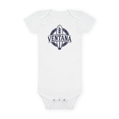 Ventana Psychedelic Treefish Logo baby cotton onesie image 3