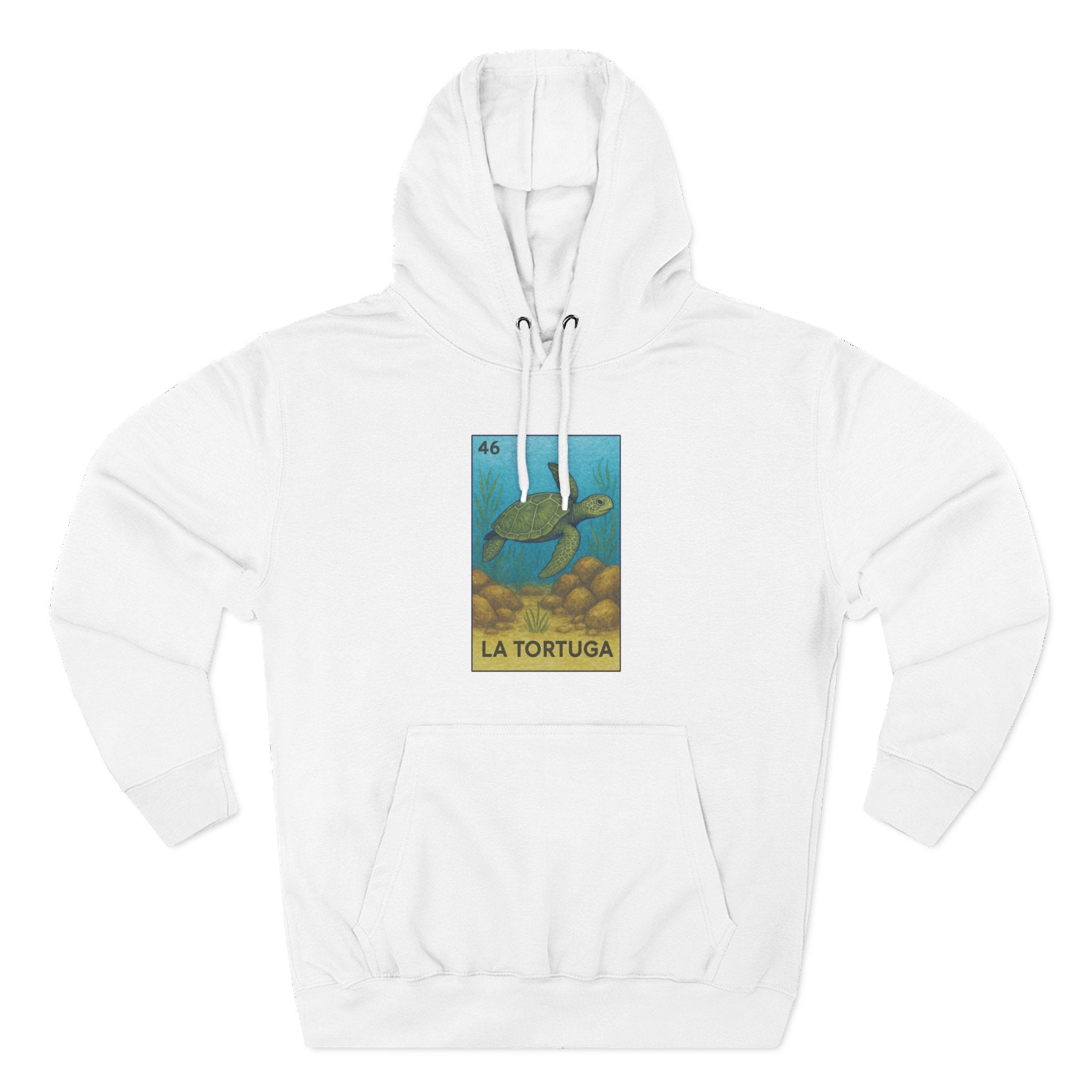 Turtle Lotería Unisex - Pull-Over Cotton Blend Fleece Hoodie (La Tortuga)