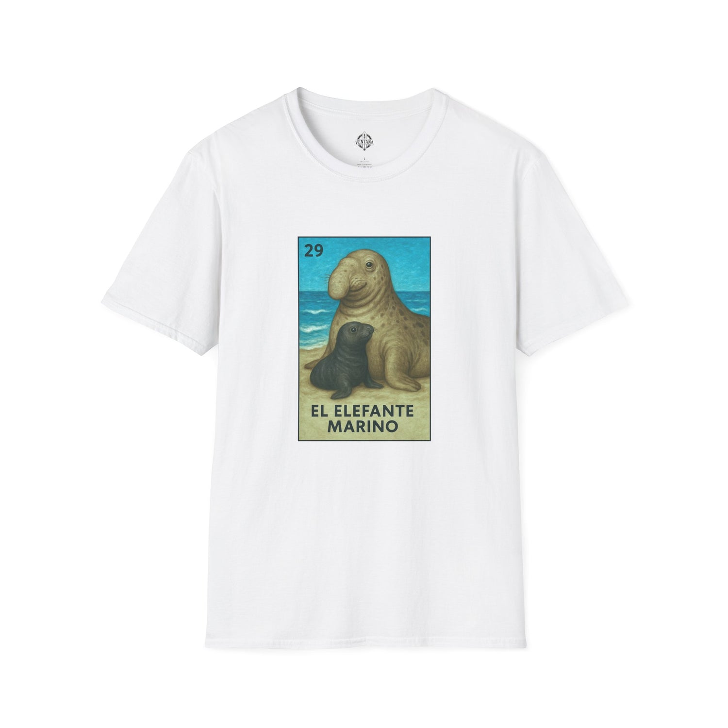 Elephant Seal Lotería cotton t-shirt image 5