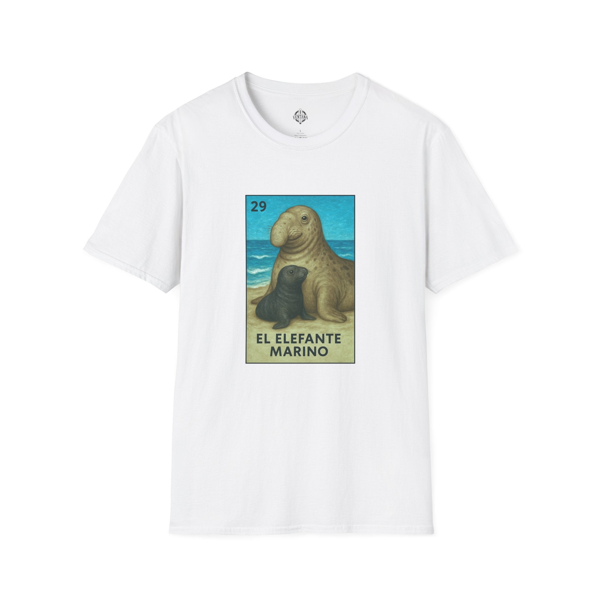 Elephant Seal Lotería cotton t-shirt image 5