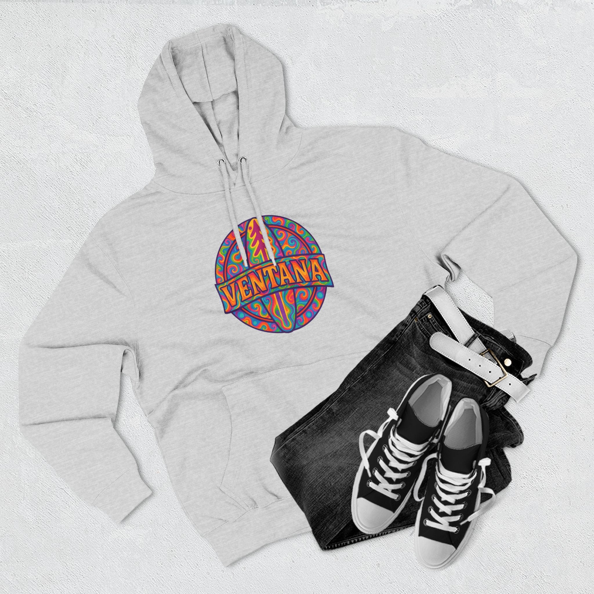 Ventana Psychedelic Treefish Logo fleece hoodie image 18