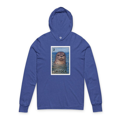 Seal Lotería cotton hooded long sleeve t-shirt image 6