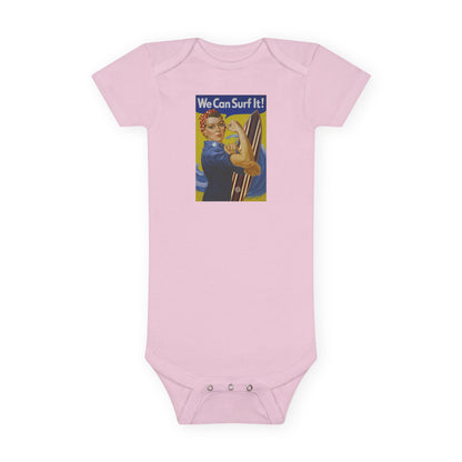 Rosie the Surfer baby cotton onesie image 2