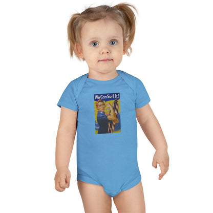 Rosie the Surfer baby cotton onesie image 13