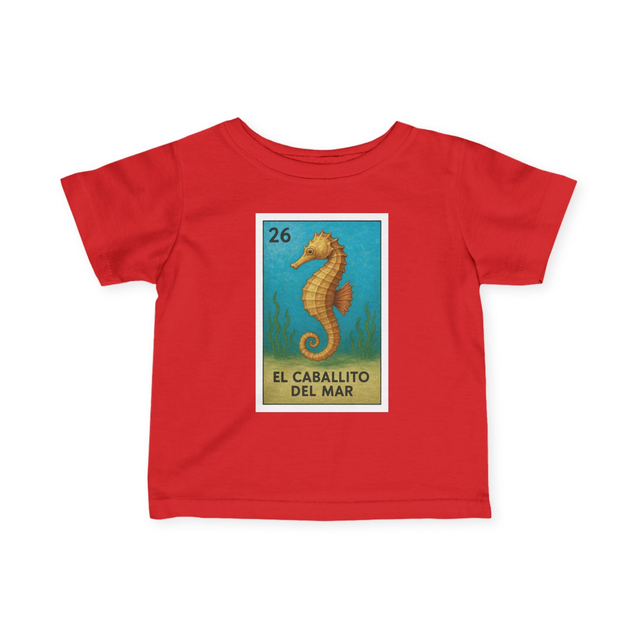 Seahorse Lotería infant cotton t-shirt image 16