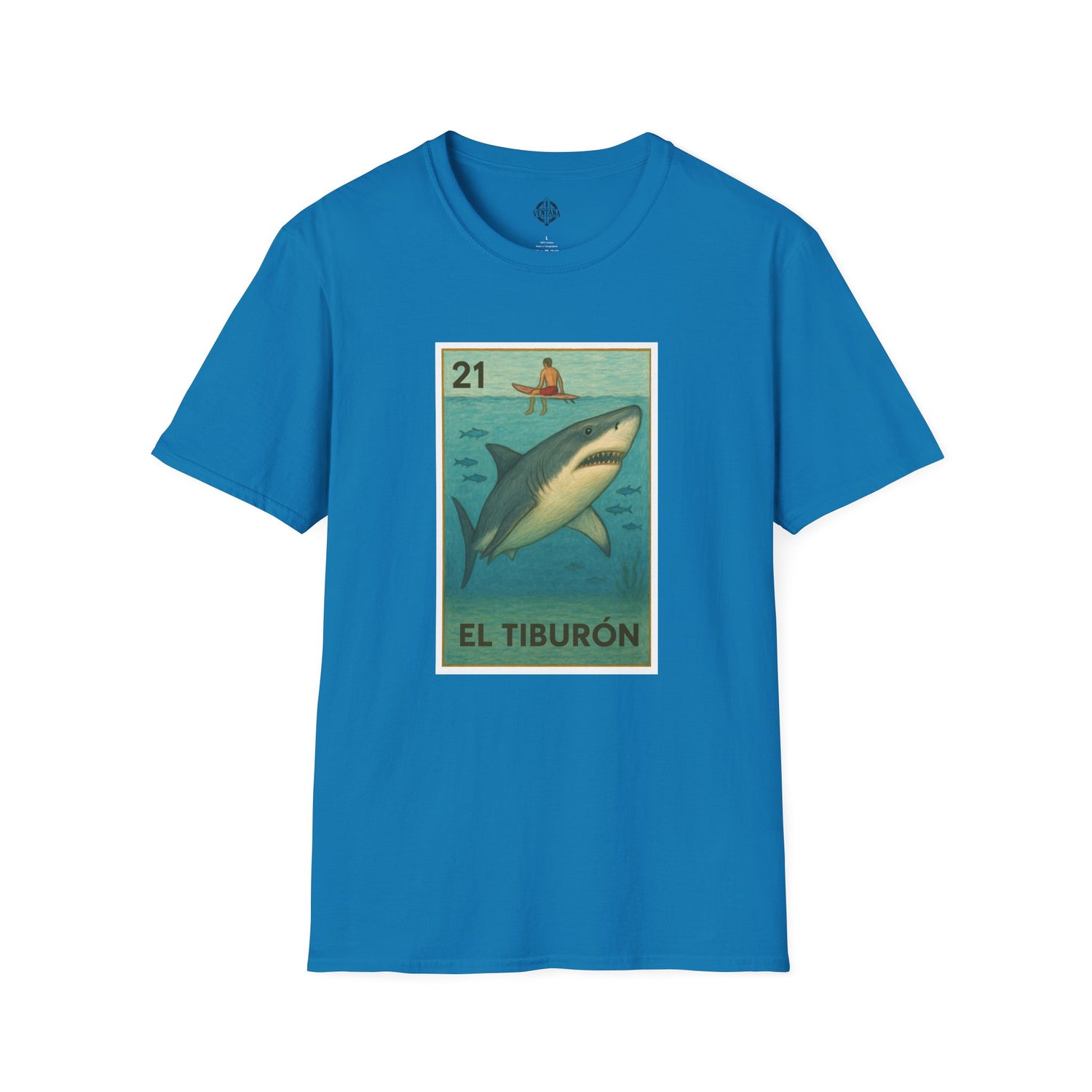 Shark Lotería cotton t-shirt image 12