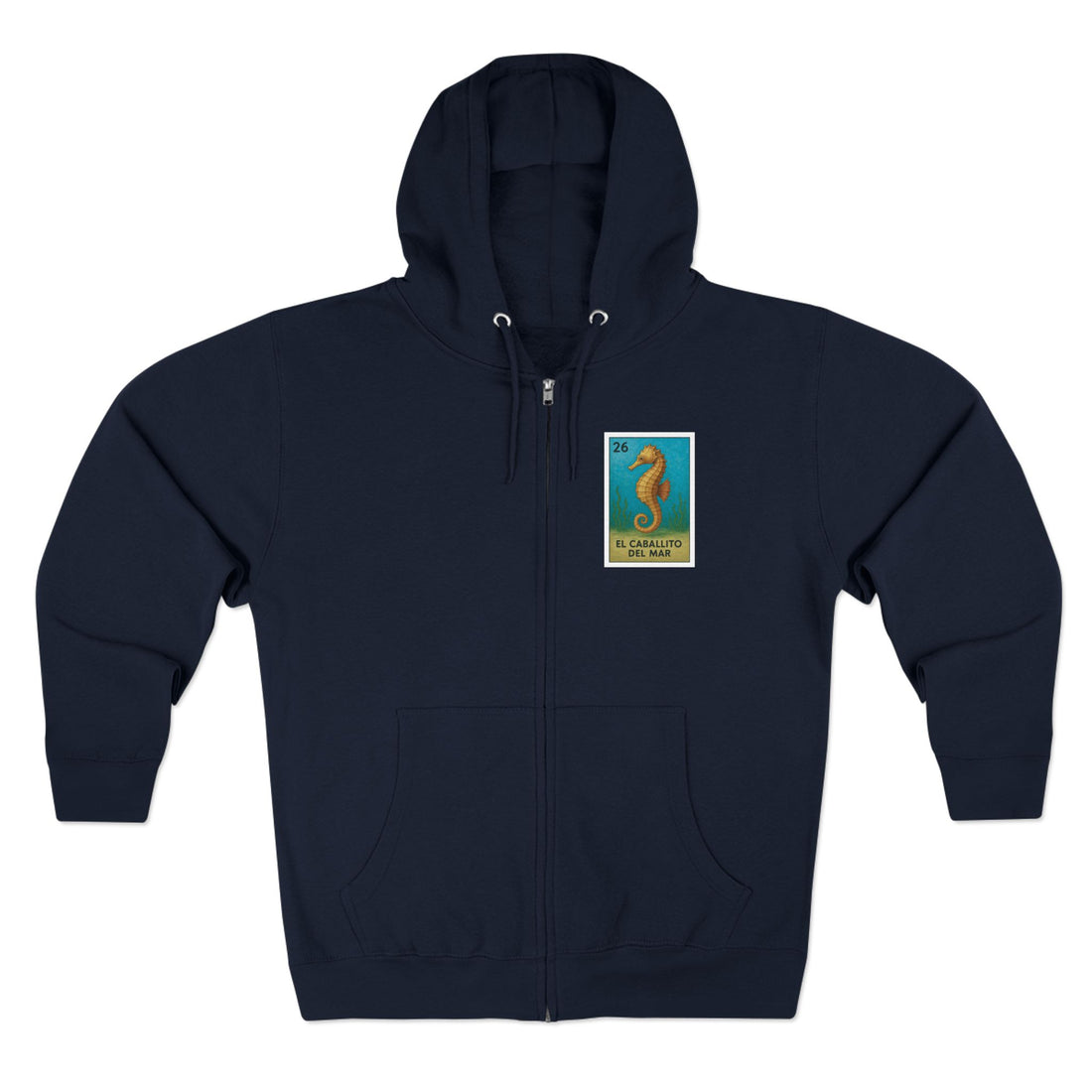 Seahorse Lotería zip fleece hoodie image 1