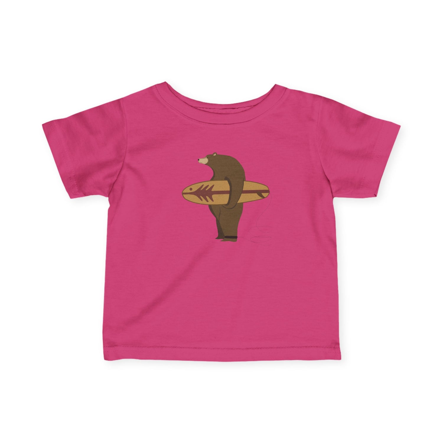 Surfing Grizzly Bear by Fabian Lavater infant cotton t-shirt image 15
