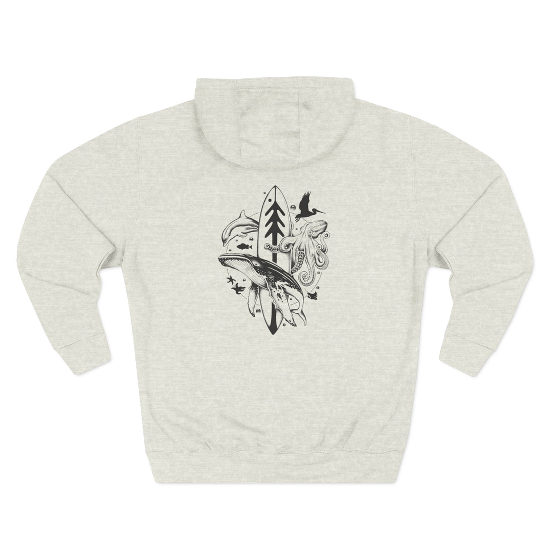 Ventana Monterey Bay by Thiago Bianchini Unisex - Pull-Over Cotton Blend Fleece Hoodie