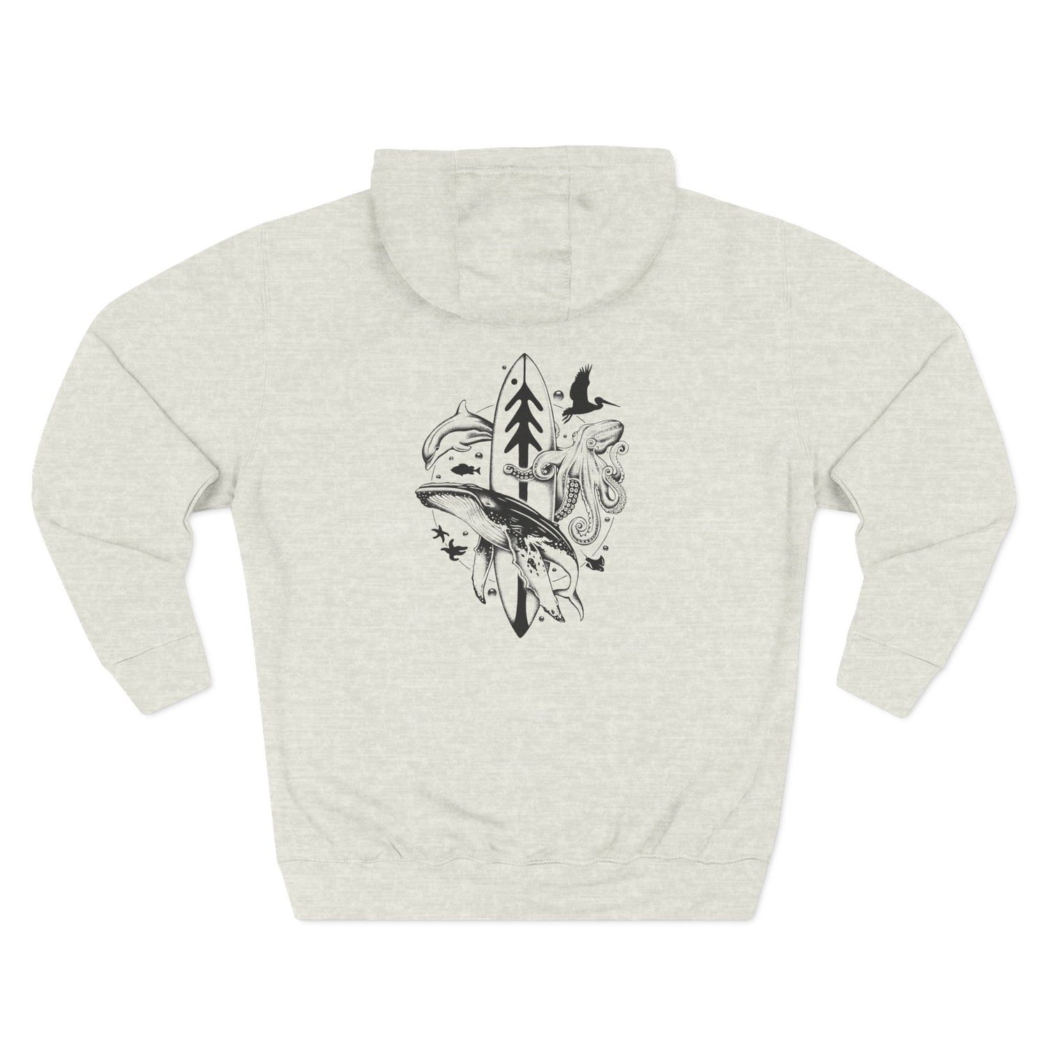 Whale Lotería fleece hoodie image 2