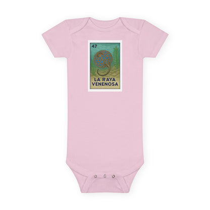 Stingray Lotería baby cotton onesie image 2