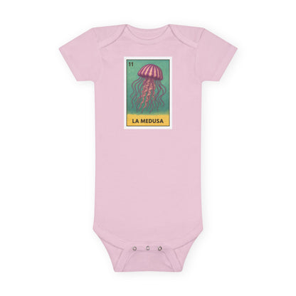 Sea Jelly Lotería baby cotton onesie image 2