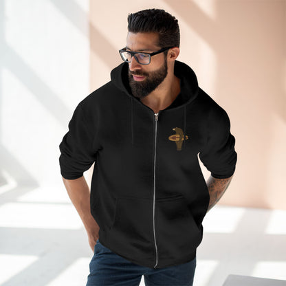 Surfing Grizzly Bear Zip Hoodie