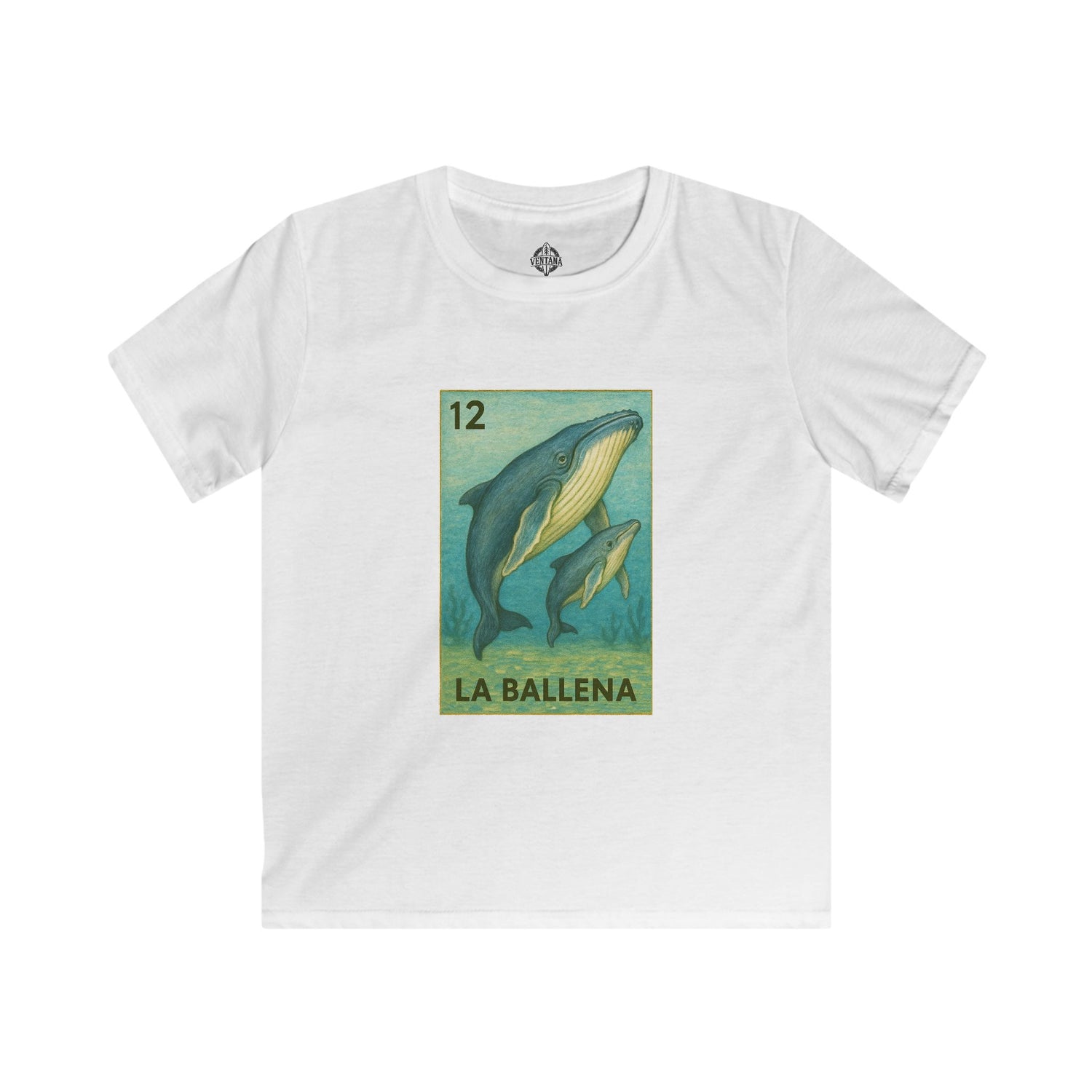 Whale Lotería kids soft style t-shirt image 5