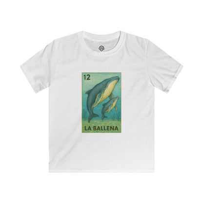 Whale Lotería kids soft style t-shirt image 5