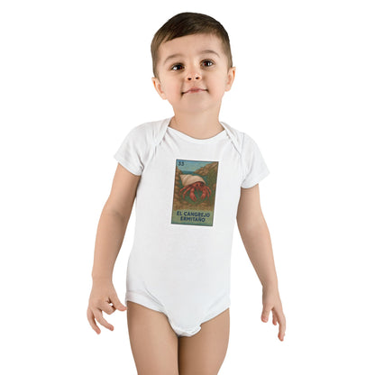 Hermit Crab Lotería baby cotton onesie image 6