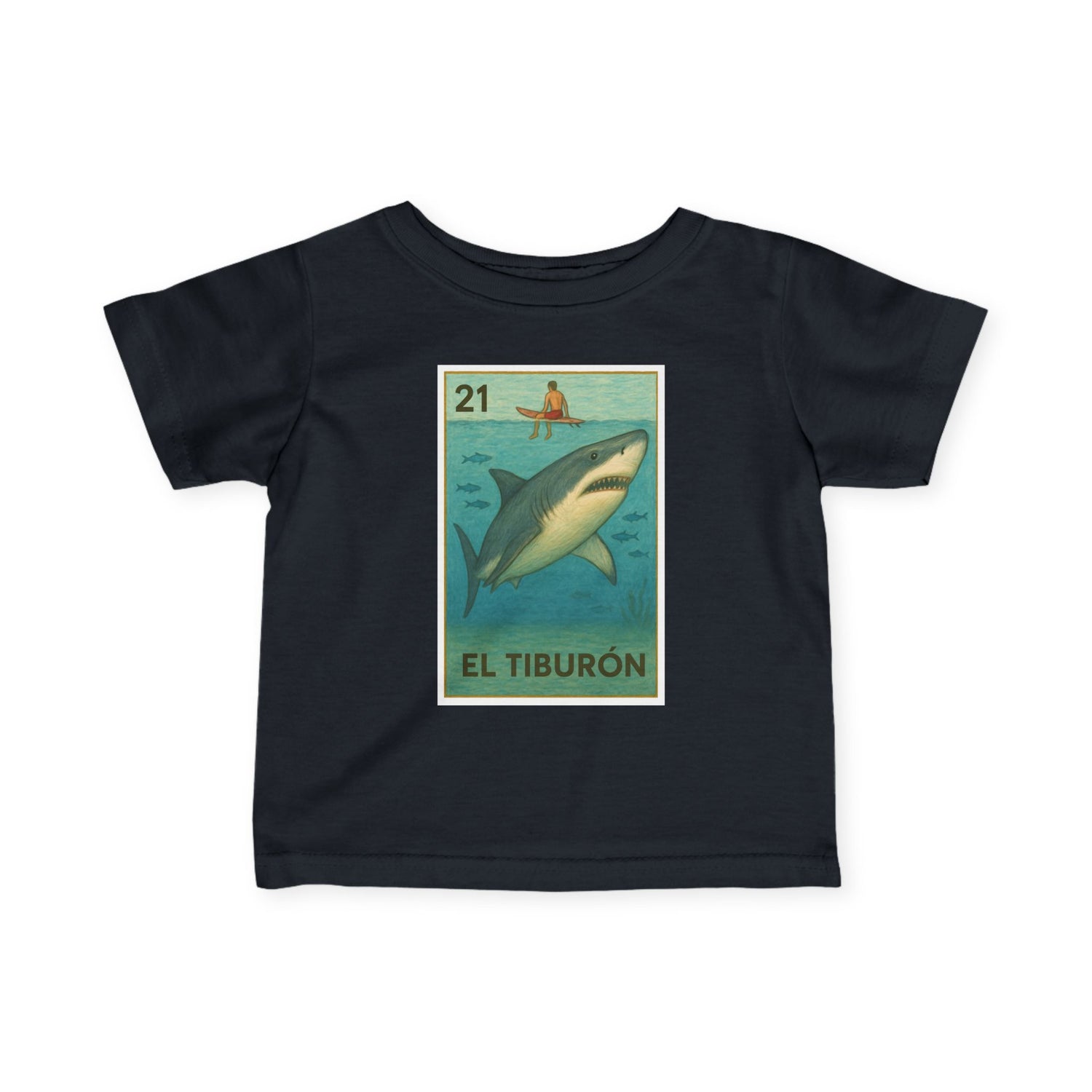 Shark Lotería infant cotton t-shirt image 3