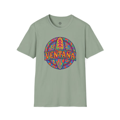 Ventana Psychedelic Treefish Logo - Soft Style U.S. Cotton T-Shirt