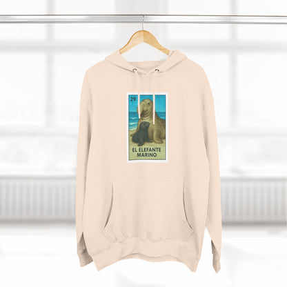 Elephant Seal Lotería Fleece Hoodie