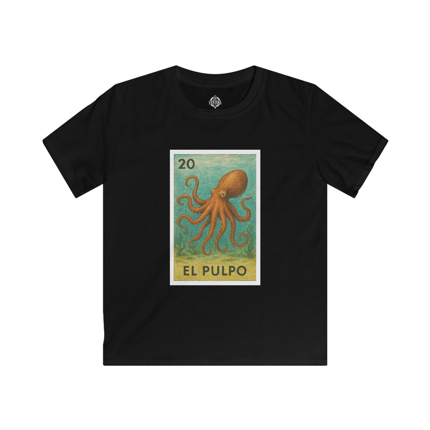 Octopus Lotería kids soft style t-shirt image 3