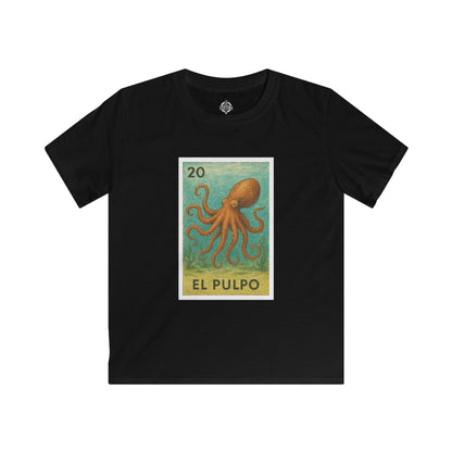 Octopus Lotería kids soft style t-shirt image 3