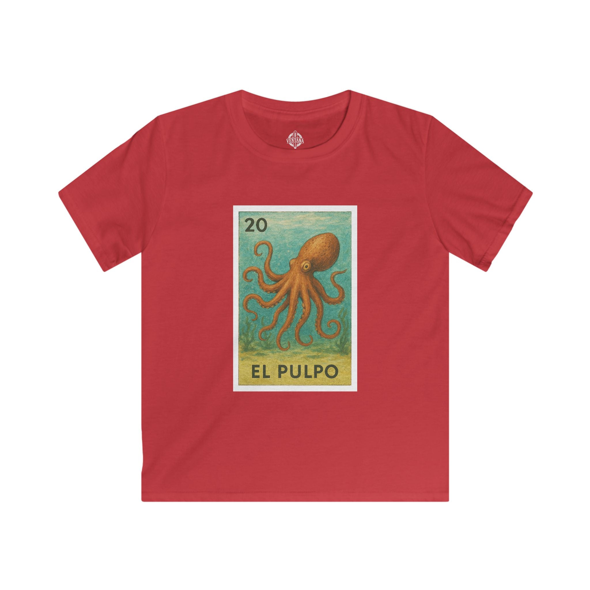 Octopus Lotería kids soft style t-shirt image 12