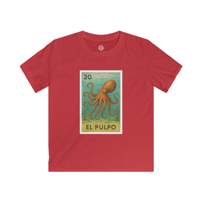 Octopus Lotería kids soft style t-shirt image 12