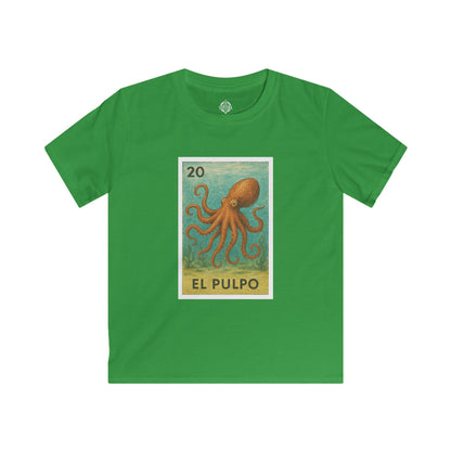 Octopus Lotería kids soft style t-shirt image 7
