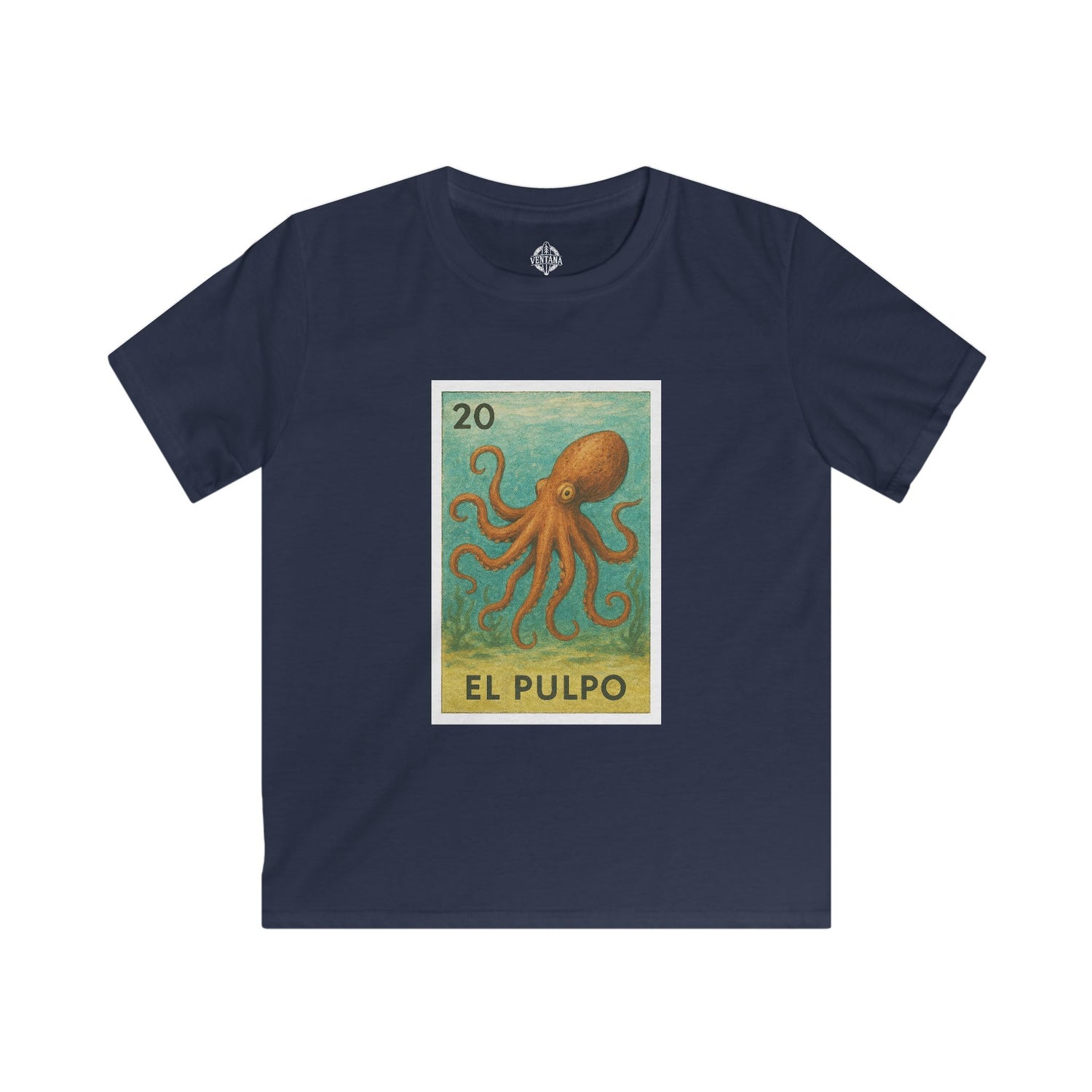 Octopus Lotería kids soft style t-shirt image 1